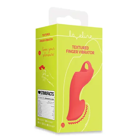Loveline Sunrise Red teksturirani uređaj za stimulaciju prstiju - Kompaktni silikonski model