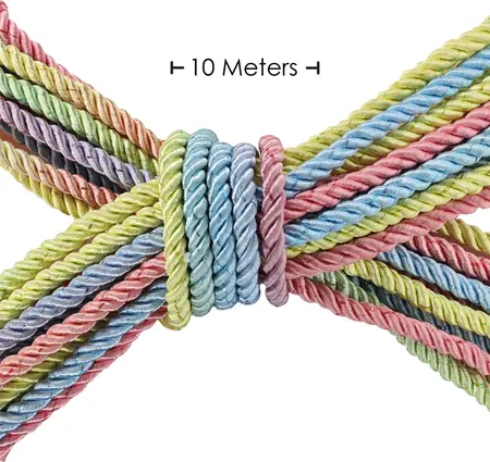 Loving Joy poliestersko uže za vezivanje 10m višebojno pastelno - Mekano i izdržljivo
