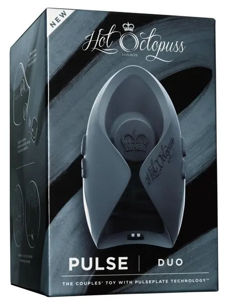 Hot Octopuss Pulse Duo 2025 intimni sistem stimulacije, kompaktan, crn