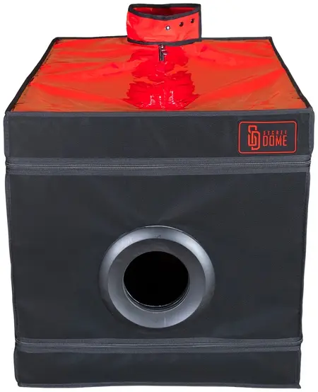 Secret Dome La Niche modularna kutija za privatnost crno-crvena 85x60x60 cm