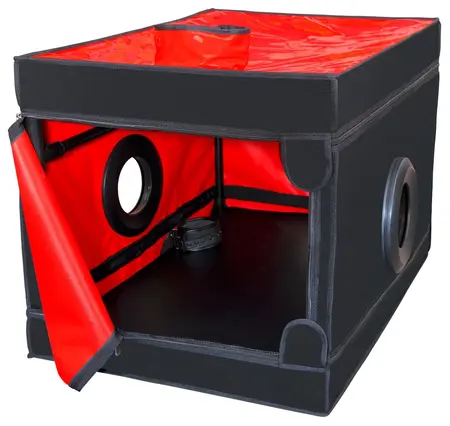 Secret Dome La Niche modularna kutija za privatnost crno-crvena 85x60x60 cm