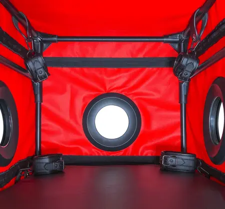 Secret Dome La Niche modularna kutija za privatnost crno-crvena 85x60x60 cm