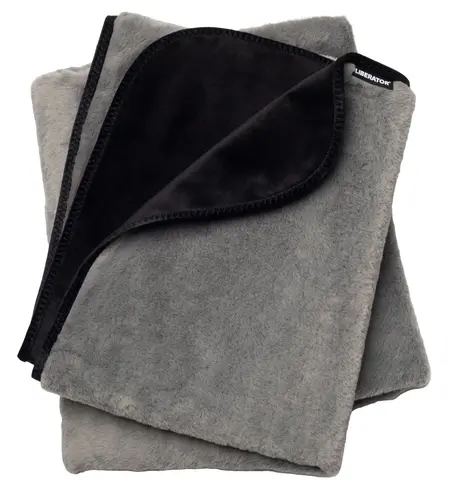 Liberator Faux Fur Fascinator Throw siva/crna 183x137 cm dvostrano ćebe