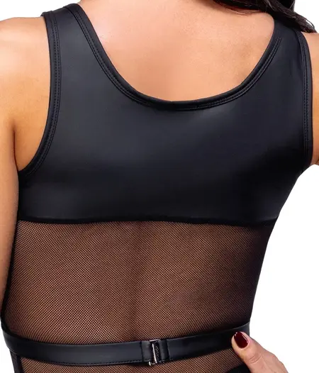 Cottelli PARTY mini haljina i mat pojas sa gaćicama XL crni set