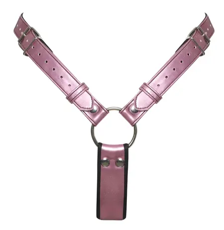 Bad Kitty Strap-On tanga S/M metalik roze sa silikonskom intimnom mašinom