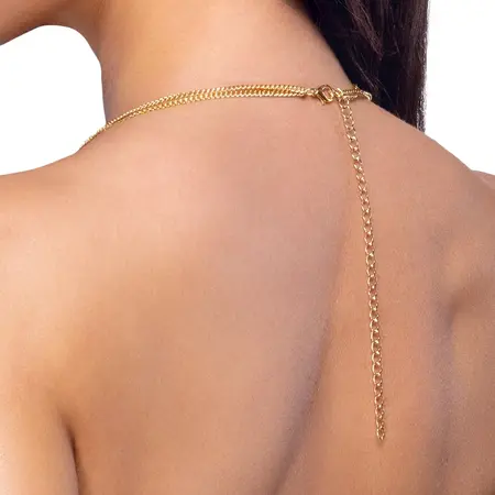 Cottelli Accessories Zlatni Lanac za Telo - Podesivi Glamur Nakit
