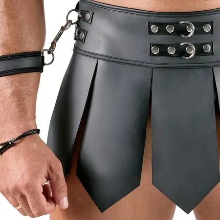 Svenjoyment Bondage Crni Mat Gladijator Set sa Harnessom i Lisicama L