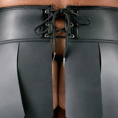 Svenjoyment Bondage Gladijator Set S - Grudi Harness i Suknja, Crni Mat