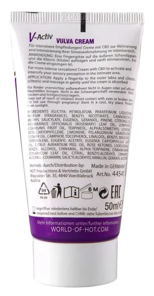 HOT V-Activ Nega Krema sa CBD 50ml - Intimna Wellness Formula