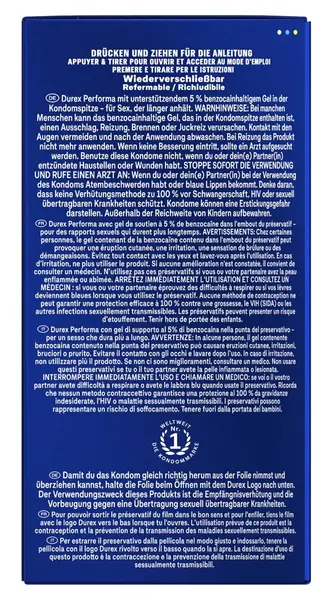 Durex Performa 40 kom Napredna Udobnost Produžena Upotreba Lateks Kondomi