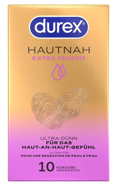 Durex Hautnah Ekstra Vlaga 10 kom Anatomski Lateks Kondomi 56mm