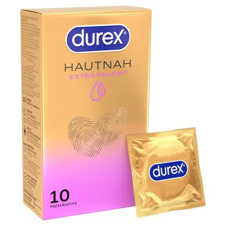 Durex Hautnah Ekstra Vlaga 10 kom Anatomski Lateks Kondomi 56mm