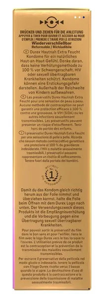 Durex Hautnah Ekstra Vlaga 10 kom Anatomski Lateks Kondomi 56mm