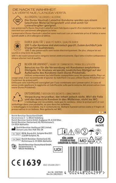 Durex Hautnah Latex-Free Poliizopren 10 komada, anatomsko prijanjanje