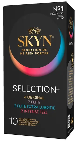 SKYN Selection+ Senzopren raznovrsni set kondoma bez lateksa 10 komada