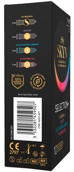SKYN Selection+ Senzopren raznovrsni set kondoma bez lateksa 10 komada