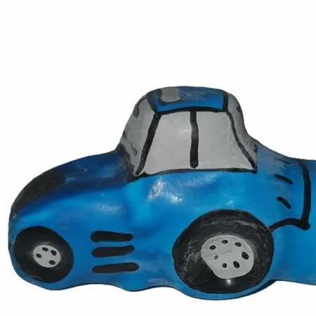 CONDOMERIE ručno oslikani novitetni kondom Tractor Blue XL – umetnički poklon