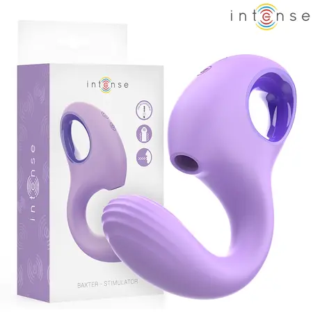 INTENSE Baxter Dual-Action Violet Stimulator with 10 Modes, Waterproof