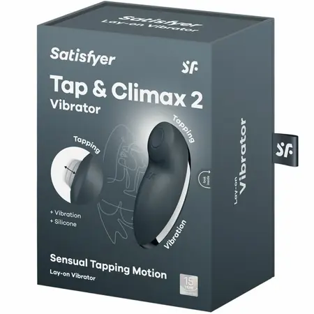 Satisfyer Tap & Climax 2 siva - Dual Motor silikonski intimni uređaj