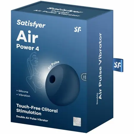 Satisfyer Air Power 4 plavi - Kompaktan intimni uređaj, 12 režima, silikon