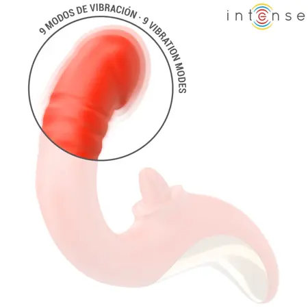 INTENSE Paulina U-Shape Dual Motor Stimulator Red Medical Silicone