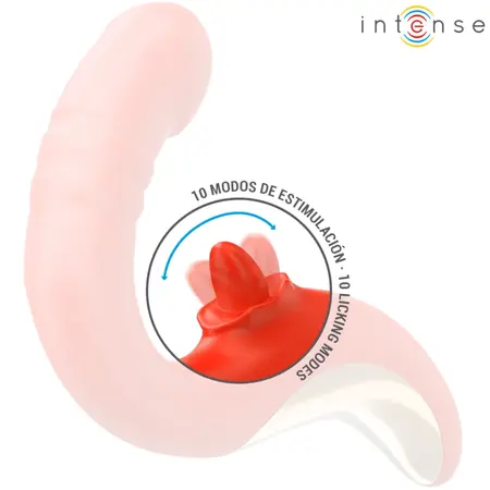 INTENSE Paulina U-Shape Dual Motor Stimulator Red Medical Silicone