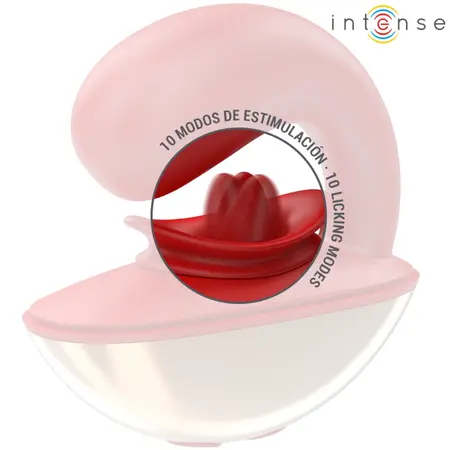 INTENSE Mariah U-Shape Vibrator & Dual Stimulator 10 Modes Red Silicone