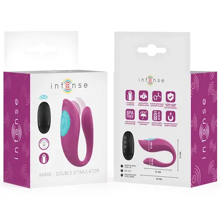 Intense Annie U-Shaped Intimate Device Purple Remote Control Silicone 9cm