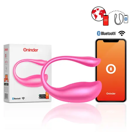 ONINDER Nairobi bežično vibrirajuće jaje roze - Kontrola preko aplikacije, vodootporno, srednje