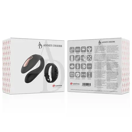 ANNE'S DESIRE Dual Pleasure System WATCHME Black 8.5cm Remote Control
