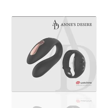 ANNE'S DESIRE Dual Pleasure System WATCHME Black 8.5cm Remote Control