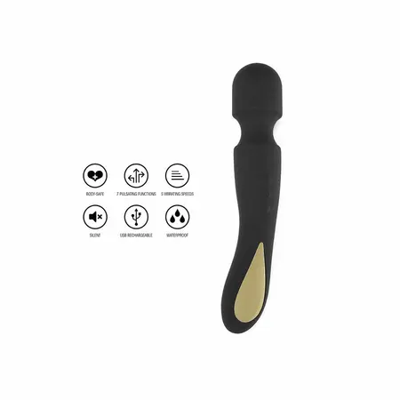 TOYJOY Zenith štapićasti maser crni - premium silikon, LED, 23cm