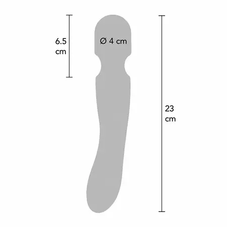 TOYJOY Zenith štapićasti maser crni - premium silikon, LED, 23cm