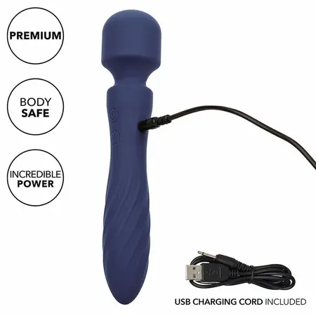 CalExotics Charisma Mystique dvomotorni maser 21.5cm ljubičasti silikon