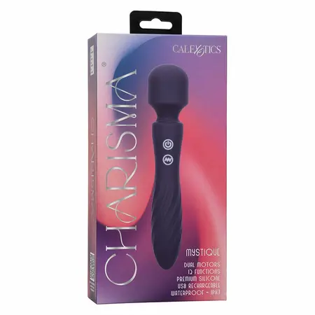 CalExotics Charisma Mystique dvomotorni maser 21.5cm ljubičasti silikon