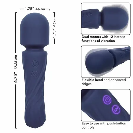 CalExotics Charisma Allure dvomotorni maser 12 funkcija ljubičasta 17.25cm
