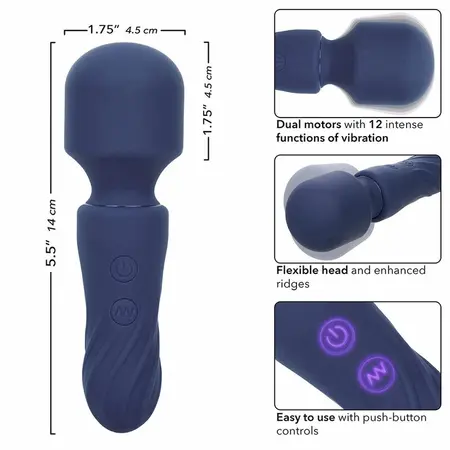 CalExotics Charisma Charm 12-funkcijski silikonski maser ljubičasta