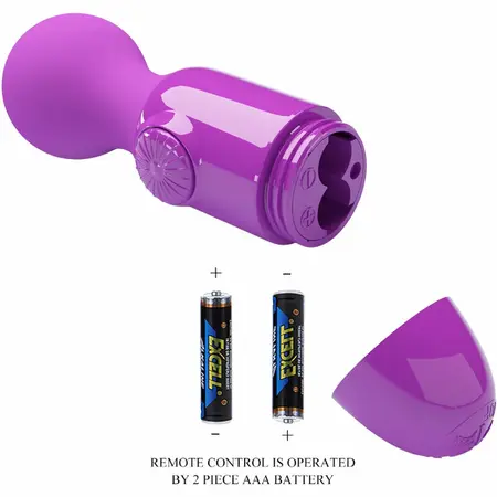 Pretty Love Wonder Mini Wand Massager Purple Silicone Compact Design