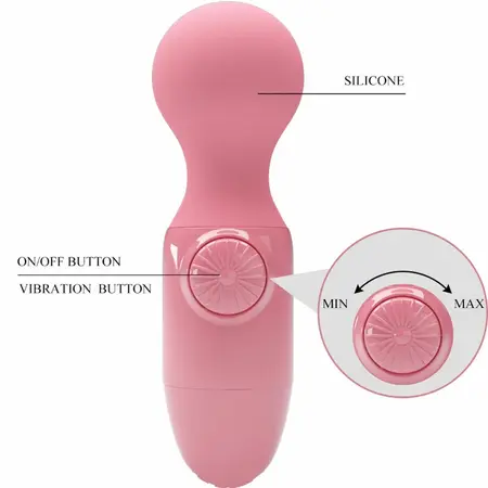 Pretty Love Mini Personal Massager Pink Silicone Compact 15cm
