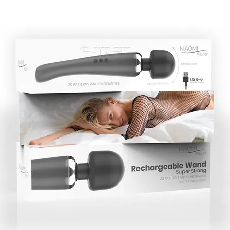 NAOMI Wand Novi Super Snažni Masažer Antracit USB Punjivi