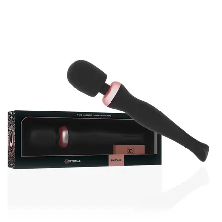 Rithual Akasha Wand 2.0 Crni – Punjivi Fleksibilni Masažer, 20 Režima