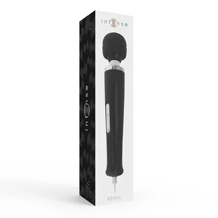 INTENSE Keanu Wand Black Multi-Speed Silicone Massager 33cm