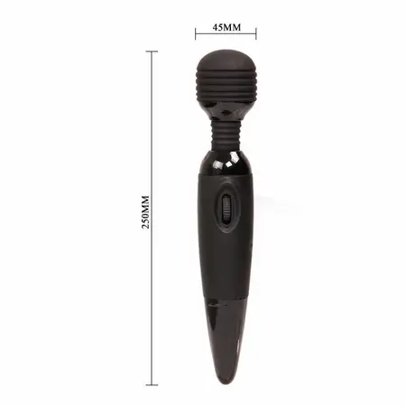 Baile Power Compact Massager Black - Ergonomic Silicone Design