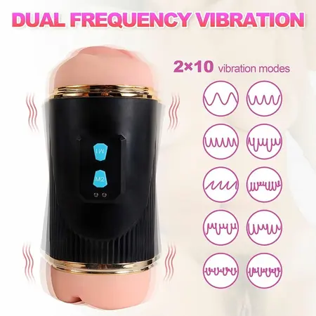 SHEQU KAY Dual-Entry Intimate Device with Dual Vibration System, TPE