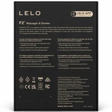 LELO F2S™ TEAL Crveni Pametni Intimni Uređaj, Dvostruki Motor, Aplikacija