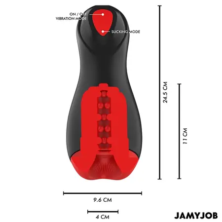 Jamyjob CORE-X Crno-Crveni Automatski Intimni Uređaj, 5 Režima, USB, Vodootporan