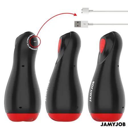 Jamyjob CORE-X Crno-Crveni Automatski Intimni Uređaj, 5 Režima, USB, Vodootporan