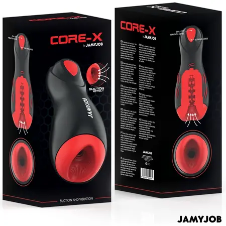 Jamyjob CORE-X Crno-Crveni Automatski Intimni Uređaj, 5 Režima, USB, Vodootporan