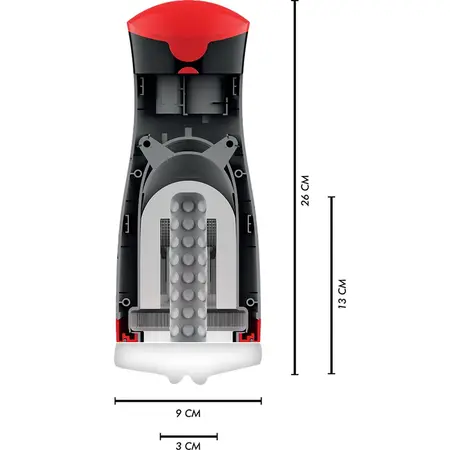 Jamyjob Jango Compression & Vibration Intimate Device, Rechargeable, Black-Red