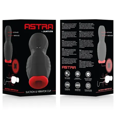 JAMYJOB Astra Intimate Machine with Dual Vibration & Suction, 13 cm, Black
